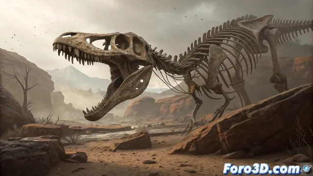 Hallazgo paleontológico único: dinosaurio fosilizado atrapando un cocodrilo