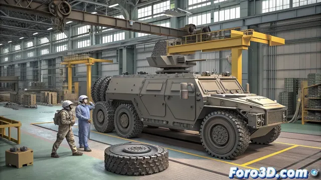 DMC fabrica la pieza metálica impresa en 3D más grande para vehículo militar Mastiff