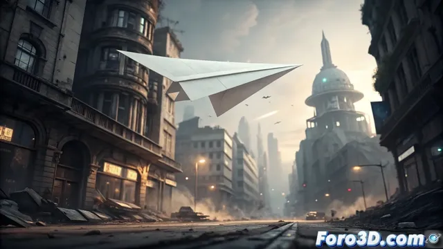 El viaje onírico de un avión de papel en un mundo 2.5D