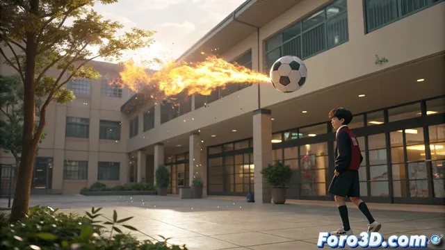 Crear una pelota con estela de fuego en Blender