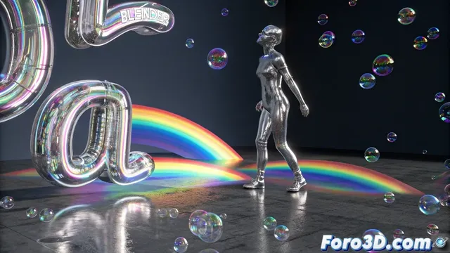 Dominar los efectos metálicos y holográficos en diseño 3D