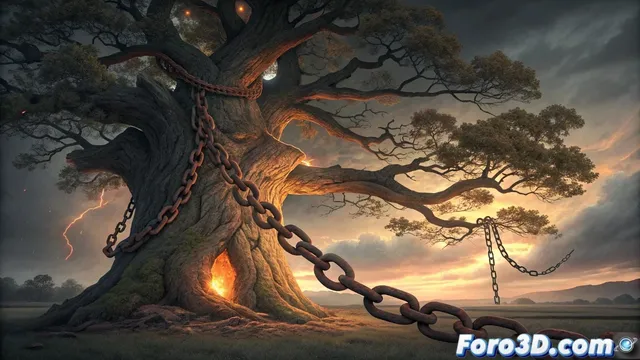 El misterioso árbol de las cadenas rotas en Georgia y su modelado 3D