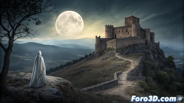 Recreación del Castillo de La Riba de Santiuste y la Dama Blanca en MotionBuilder