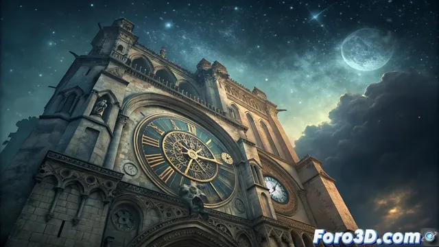El reloj imposible de la Catedral de Cuenca y su recreacion en Blender