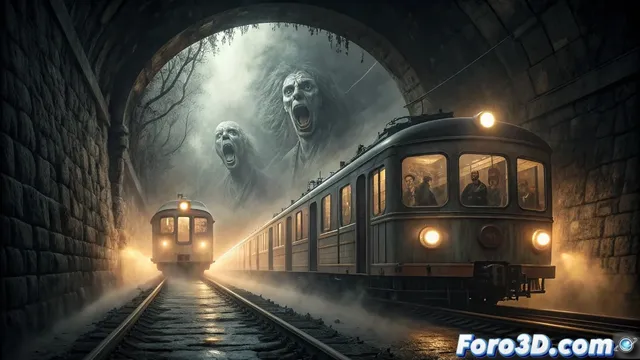 La leyenda del túnel del espejo del tren y su representación digital