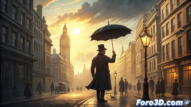 El misterioso vendedor de paraguas en días soleados de Londres y su producción en DaVinci Resolve