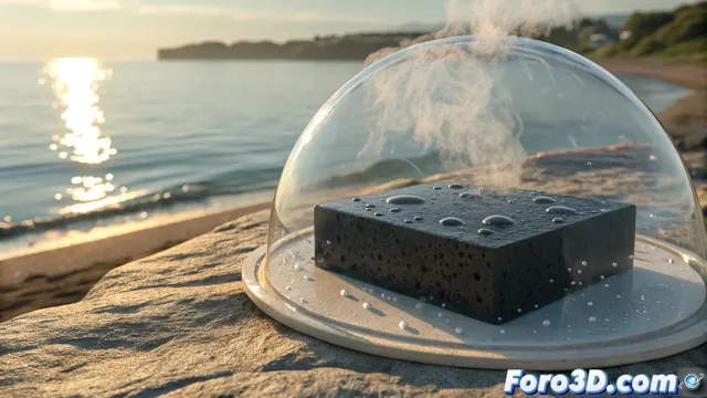 Una esponja solar impresa en 3D convierte agua de mar en potable sin electricidad