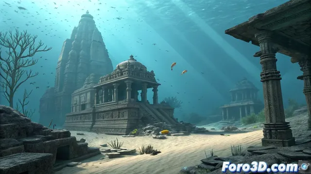 Dwarka, la ciudad perdida del dios Krishna recreada en Nuke