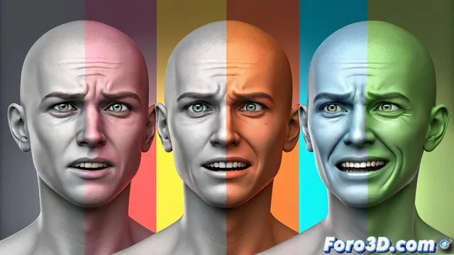 Guía sobre expresiones faciales en animación 3D usando blend shapes