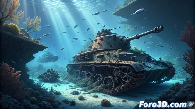 Pintando la flota fantasma de la laguna de truk con corel painter: guía de ilustración submarina