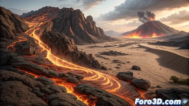 Fluid Flow para Blender: herramienta para pintar lava y arena directamente en escenas 3D