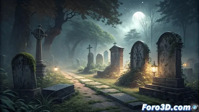Graveyard shader para ambientes de terror atmosféricos