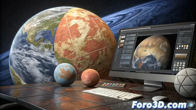 UDIM Globe transforma imágenes planetarias en texturas 3D