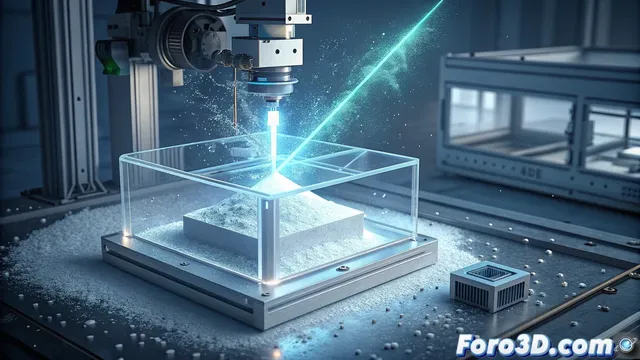Impresión 3D con polvo de sílice y láser: precisión extrema en vidrio