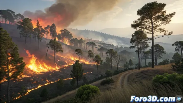 Cómo recrear incendios forestales en 3D