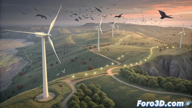 Visualización del impacto ambiental de parques eólicos en MotionBuilder