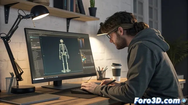 Transicion de rigging basico a profesional para animacion 3D de calidad