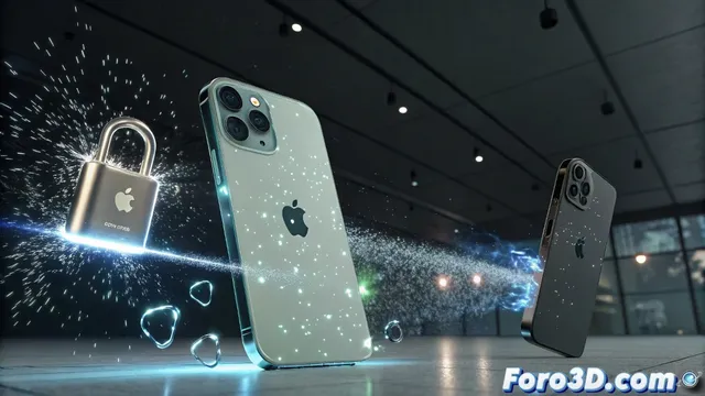 Nuevas funciones de seguridad del iPhone representadas en 3ds Max