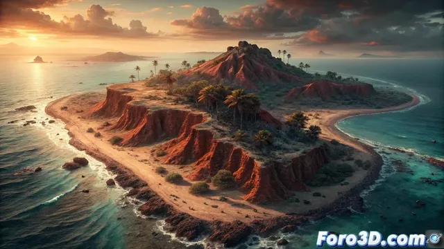 Texturizando la isla fantasma de bermeja con substance painter