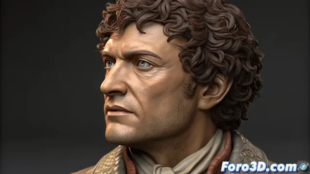 Escultura digital de José Mercé como Hijo Adoptivo de Pozuelo en ZBrush