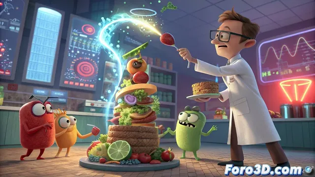 Juego educativo de defensa de torres con comida saludable en Roblox