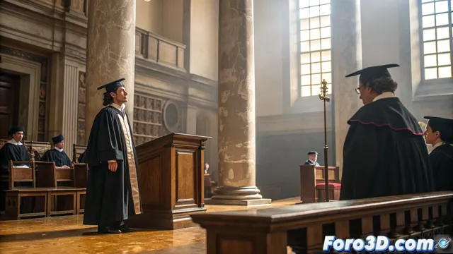 Recreación digital del doctorado honoris causa de Rafael Nadal en Blender