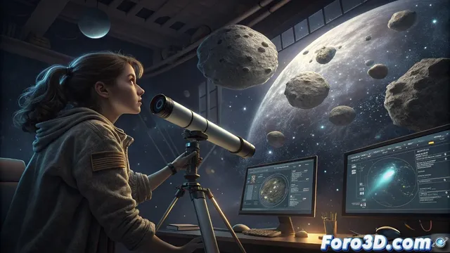 La joven astrónoma que descubrió asteroides y cómo representarla con Blender