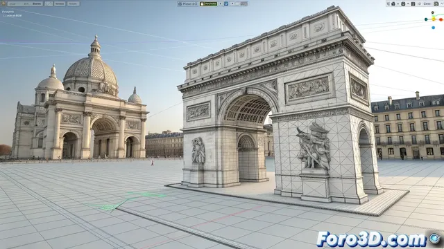 Técnicas para crear un friso en 3D a partir de una fotografía en Maya