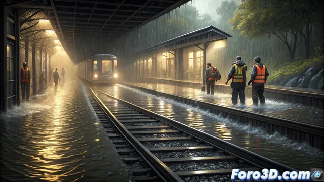 Lluvias torrenciales paralizan el metro de Sevilla entre Lora del Río y Santa Justa