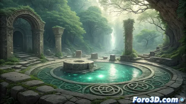 La leyenda del manantial celta que rejuvenece y su modelado en TinkerCAD