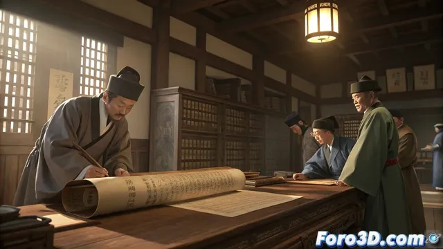 Recreación digital del manuscrito perdido de la dinastía Joseon en Autodesk Maya