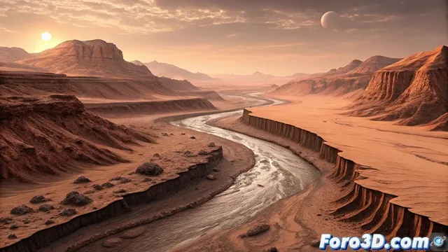 Los canales de Marte están entre el agua ancestral y el hielo seco de CO₂