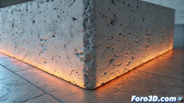 Crear material realista de hormigón transparente con fibra óptica en 3ds Max