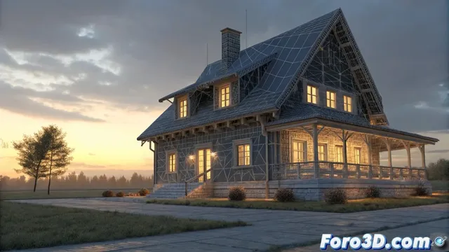 Crear material wireframe con iluminación flat en V-Ray para 3ds Max