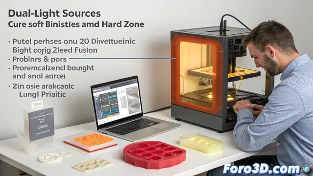 Impresión 3D con luz dual: crea objetos combinando zonas blandas y duras en una sola pieza