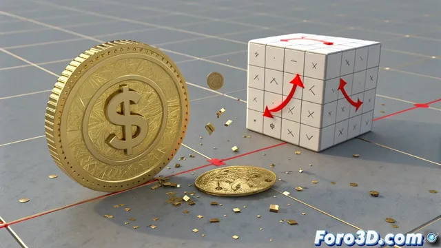 Solución a problemas al animar una moneda que se parte con Thrausi en Cinema 4D