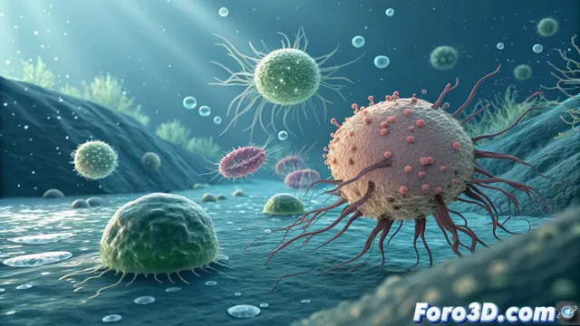 Simulación de nanobots médicos y filtros naturales contra microplásticos en Maya