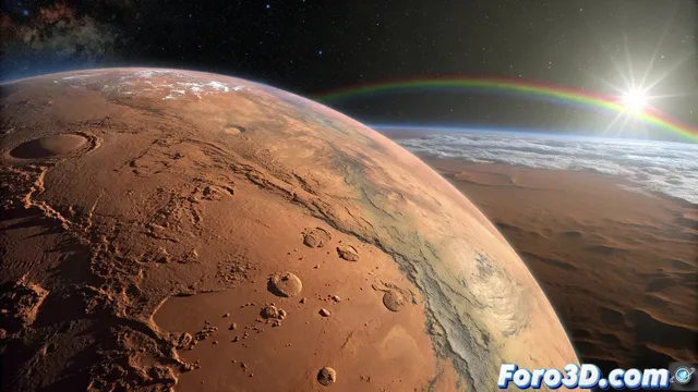 La NASA capta una imagen de Marte con resolución sin precedentes y un arcoíris solar