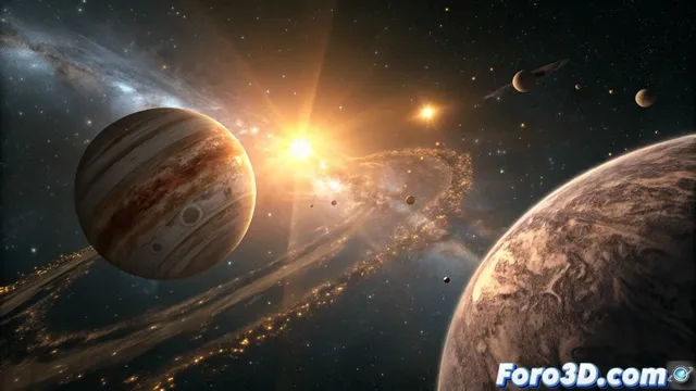 Creación de un exoplaneta orbitando una estrella joven en VUE