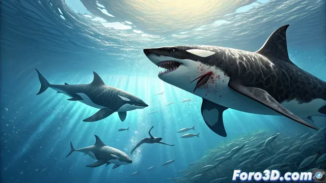 Orcas desarrollan técnica quirúrgica para extraer hígados de tiburones blancos