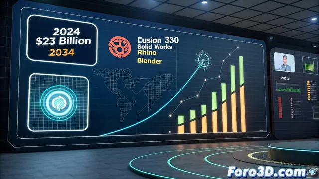 El mercado de software CAD y renderizado 3D superará los 69 mil millones para 2034