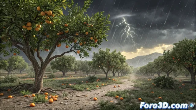 La peor cosecha de cítricos en España recreada en Animation Master