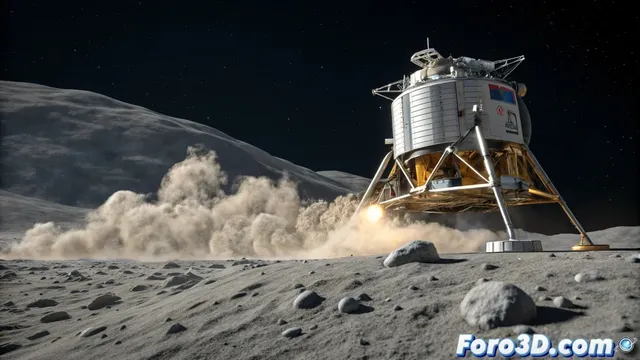 Simulación de polvo lunar en Blender: recreando el alunizaje con partículas y dinámicas