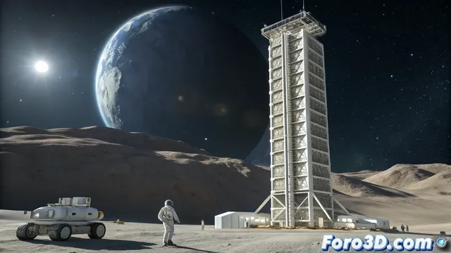 Arquitectura extraterrestre lunar impreso en 3D