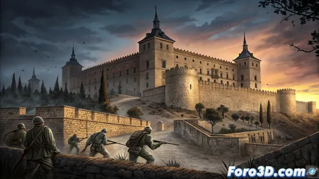 Recreación del Real Alcázar de Toledo en LightScape