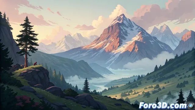 Análisis visual de Il descend de la montagne: lecciones de diseño de escenarios