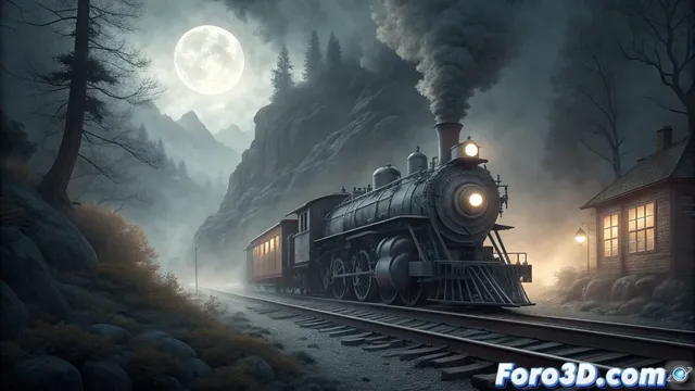 La leyenda del tren fantasma de Sierra Nevada: recreación en Animation Master