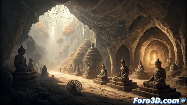 Representando la Cueva de Pindaya en Lumion | Santuario budista y leyenda de la araña gigante