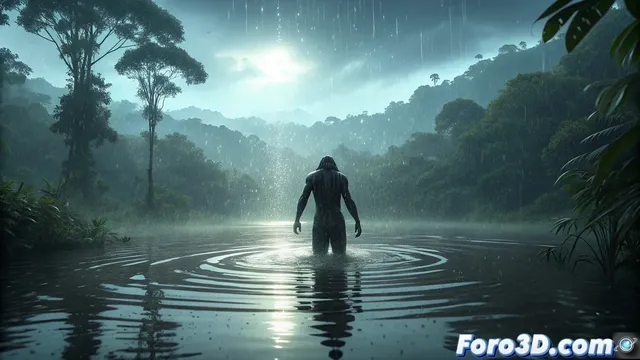 El hombre que solo existe en reflejos de agua: mito amazónico y modelado 3D