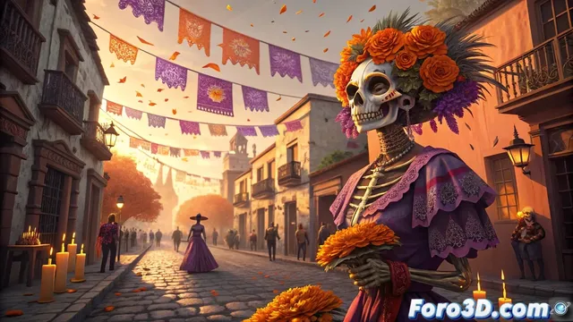 Día de Muertos en la CDMX: una celebración vibrante y su representación con Krita